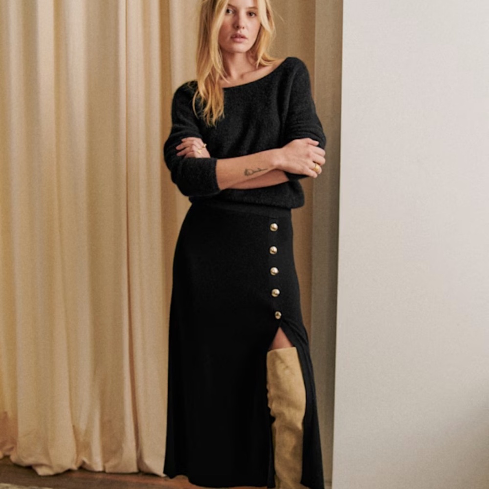 Sezane Black Barry Cardigan - Picture 3 of 8